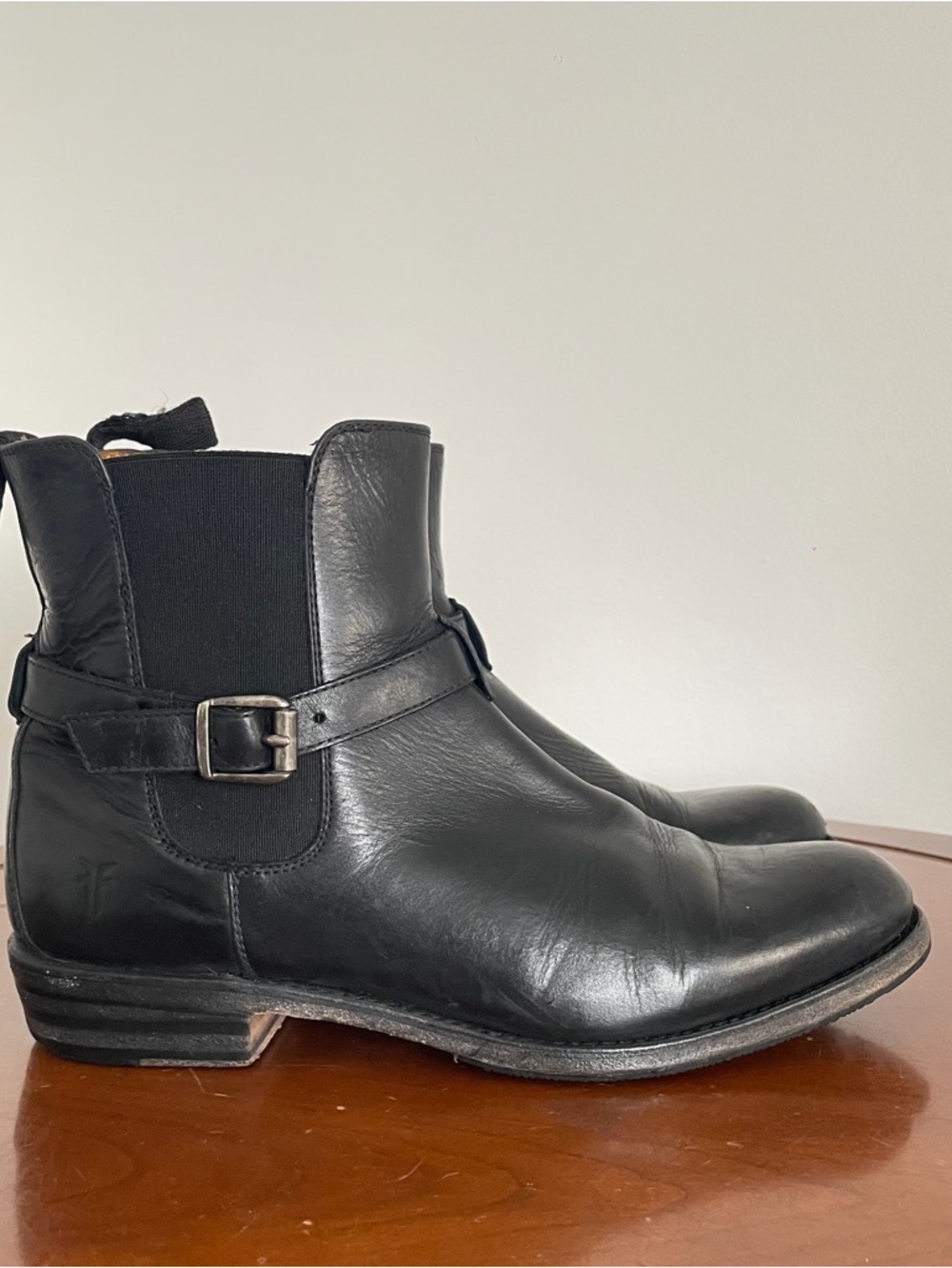 FRYE Women's Black Leather Moto Ankle Booties - Picture 3 of 8